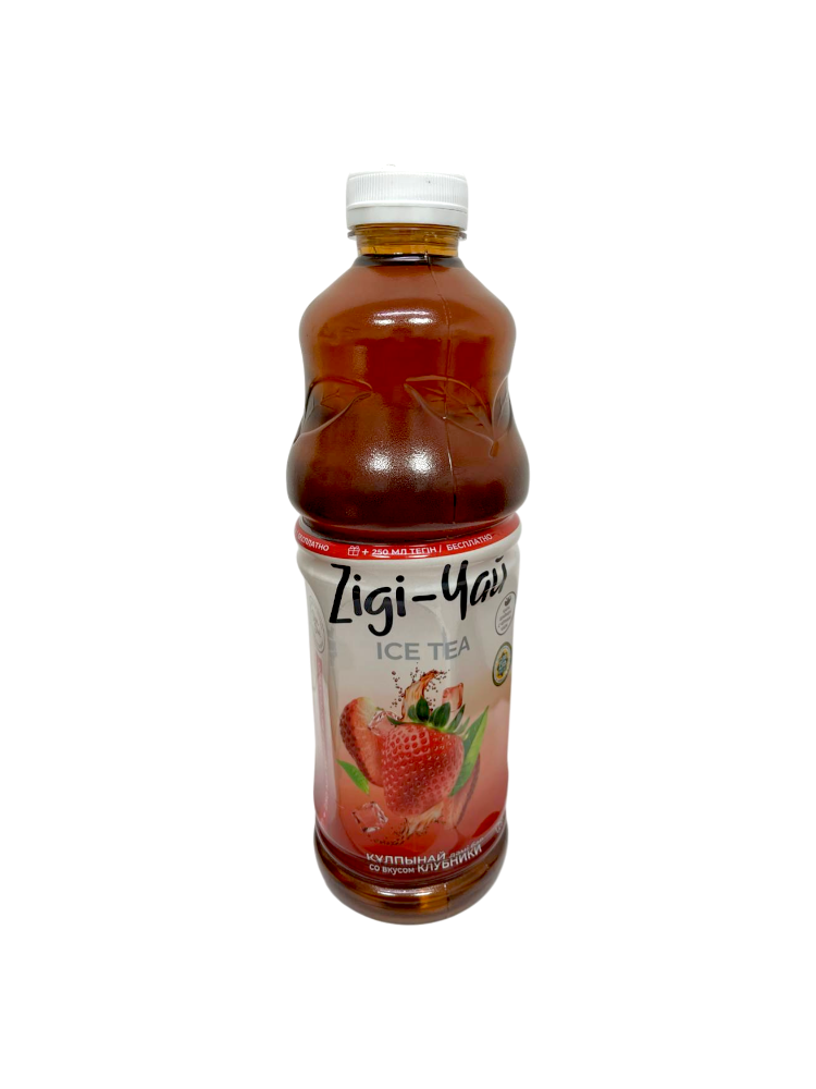ЧАЙ ХОЛ ZIGI-ЧАЙ 1,25Л ЧЕРНЫЙ КЛУБНИКА ПЛ/Б - фото 1