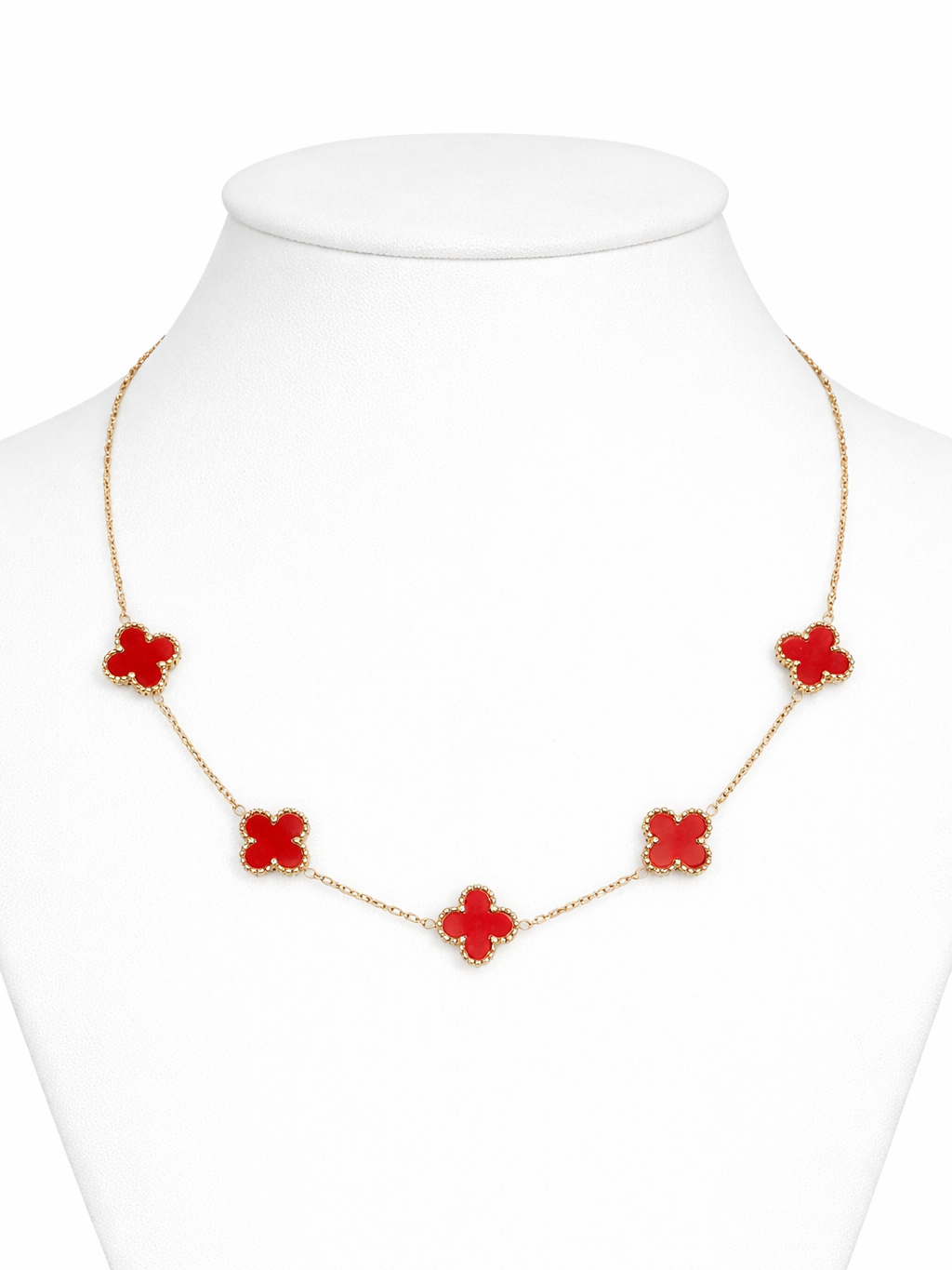 Бижутерное колье в стиле Van Cleef & Arpels Alhambra 