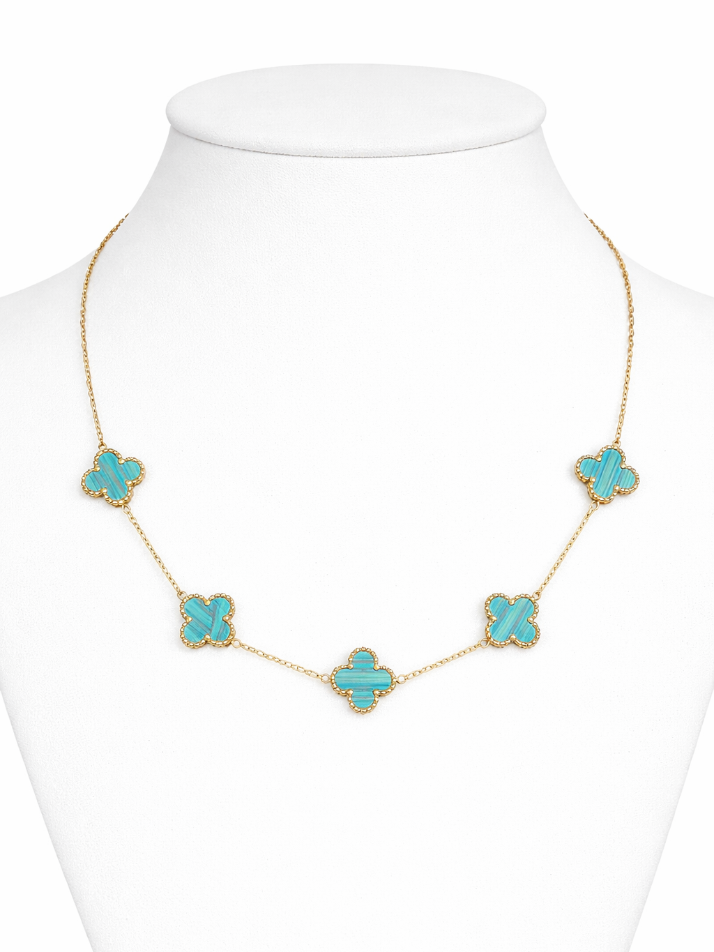 Бижутерное колье в стиле Van Cleef & Arpels Alhambra 
