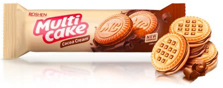 ROSHEN ПЕЧЕНЬЕ 180Г MULTI CAKE FUN&CRISPY КАКАО