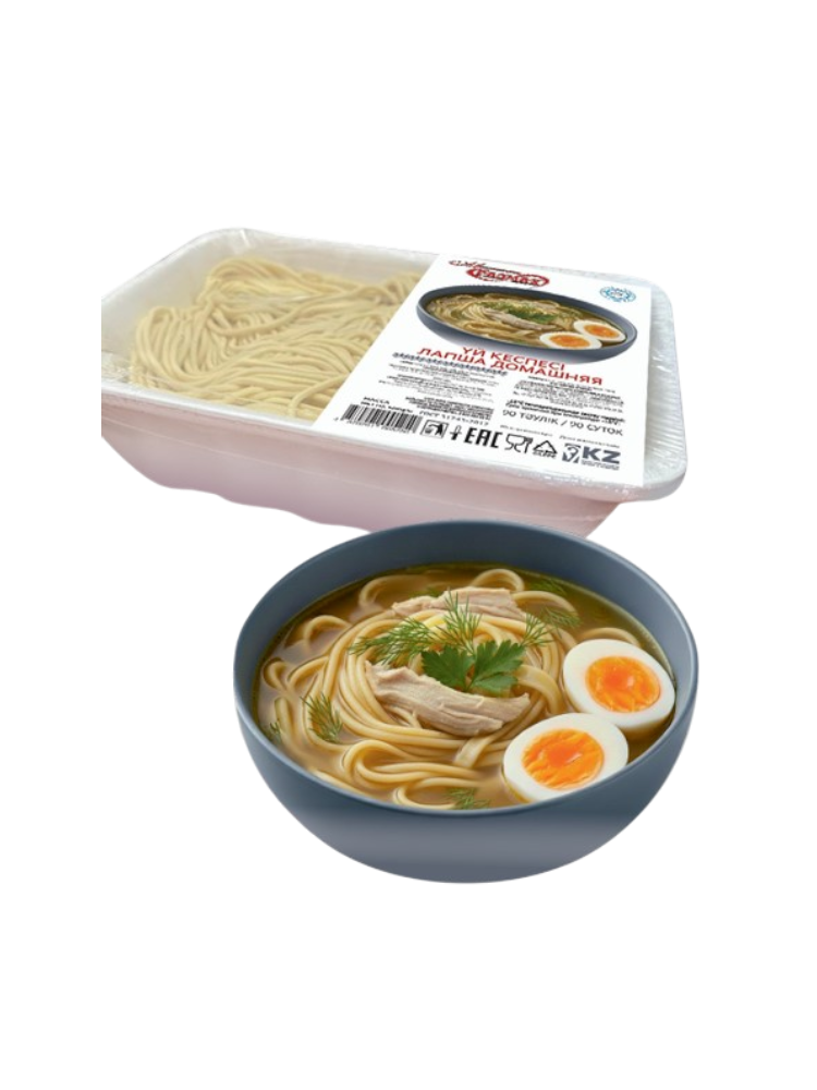 Лапша домашняя 500гр, замороженный продукт.