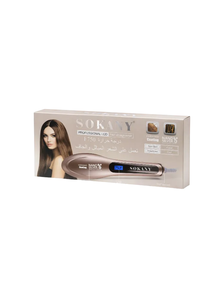 Расческа-выпрямитель Sokany F750 Professional LCD