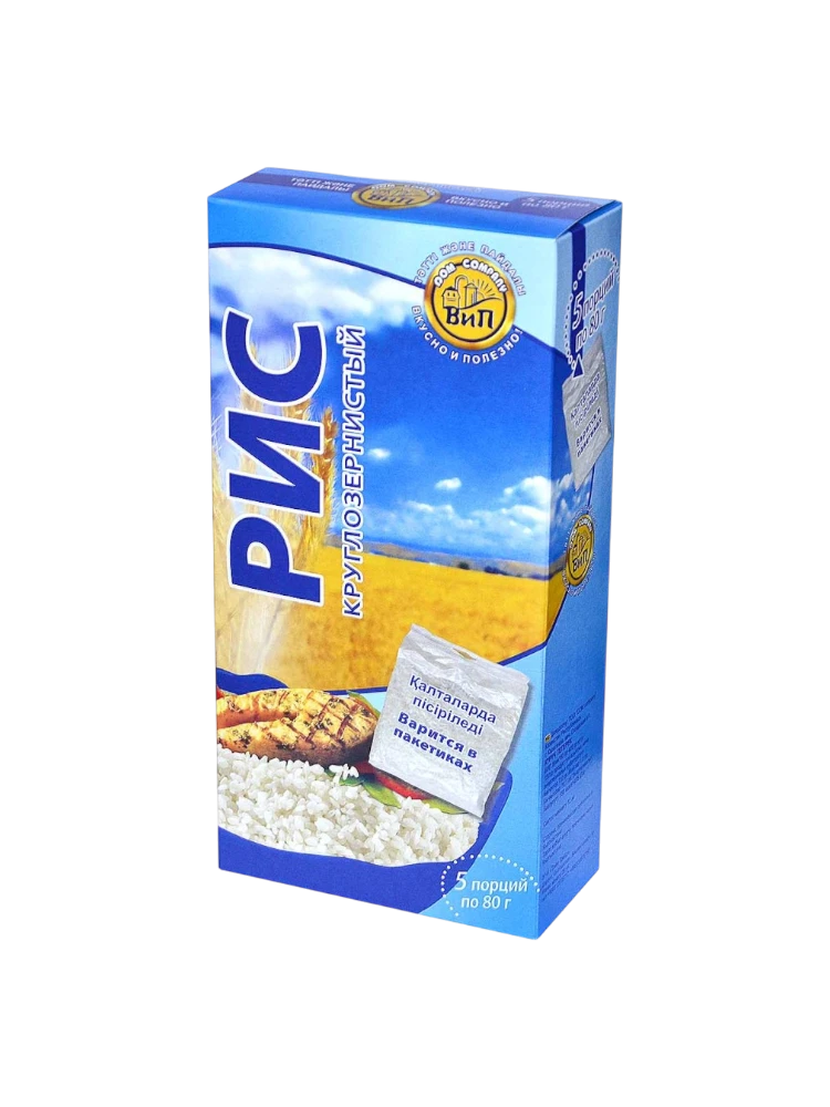 КРУПА ВИП 5*80Г РИС КРУГЛОЗЕРНЫЙ