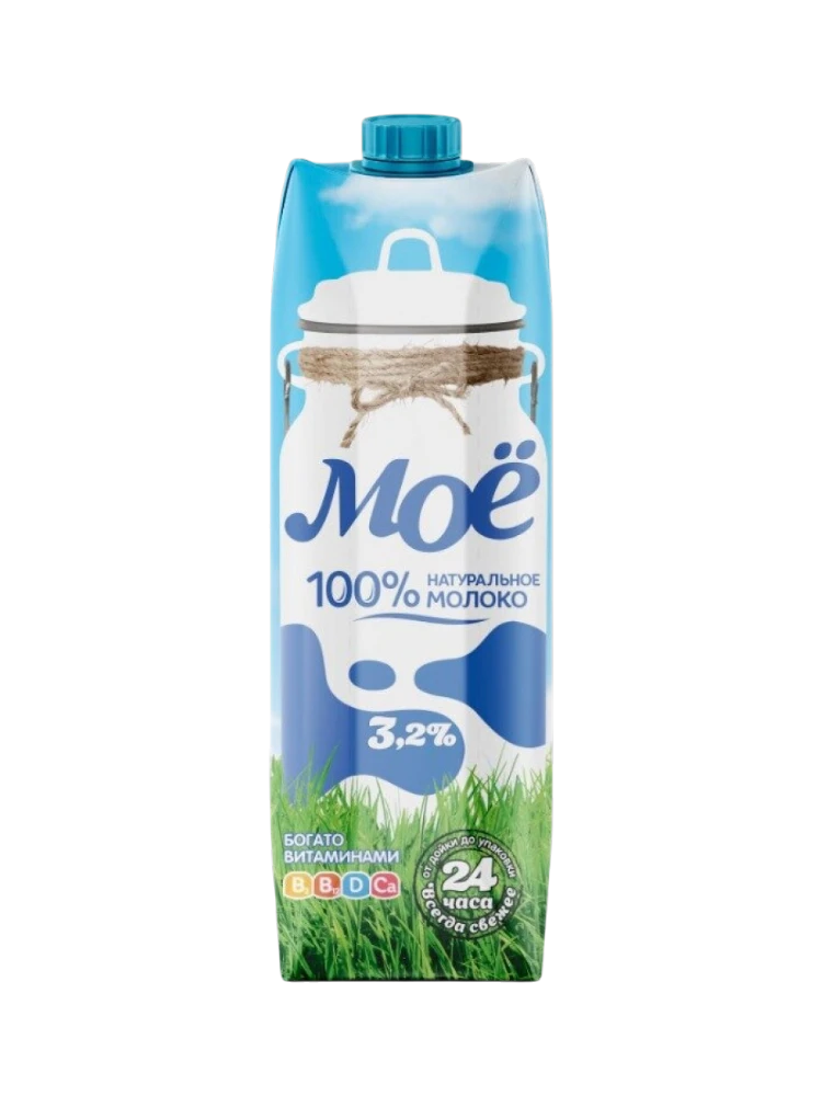 МОЛОКО МОЕ 3.2% 0.95Л НАТУР 