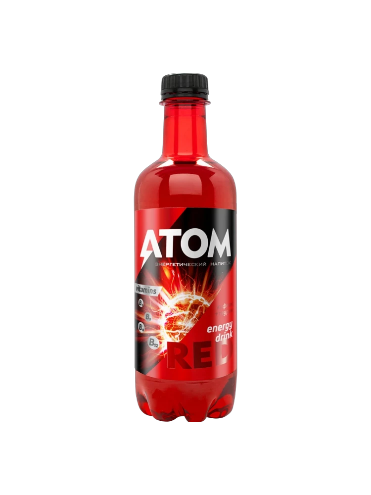 НАПИТОК ЭНЕРГЕТ AQUEENA АТОМ 0.5Л GARNET  ПЛ/Б