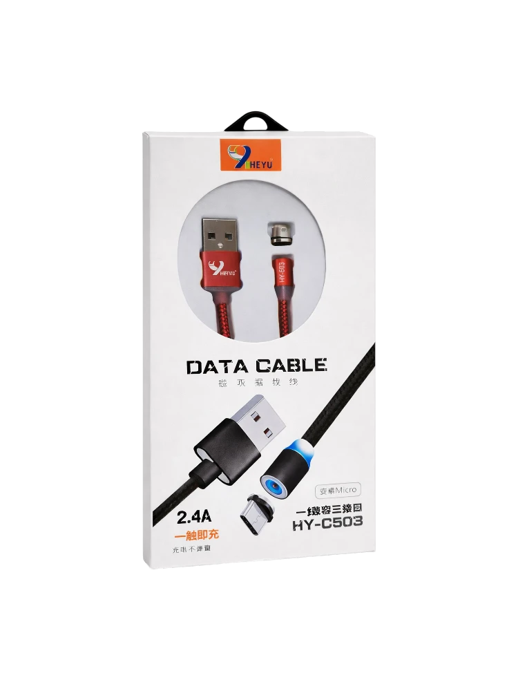Магнитный кабель 3-в-1 для зарядки и данных (Micro-USB, Type-C, Lightning), 1м - фото 2