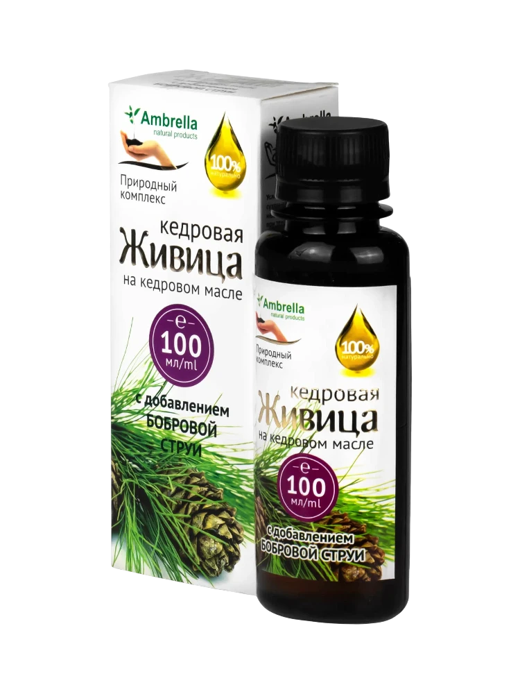 Живица кедровая (30%) на кедровом масле с бобровой струёй 100мл.