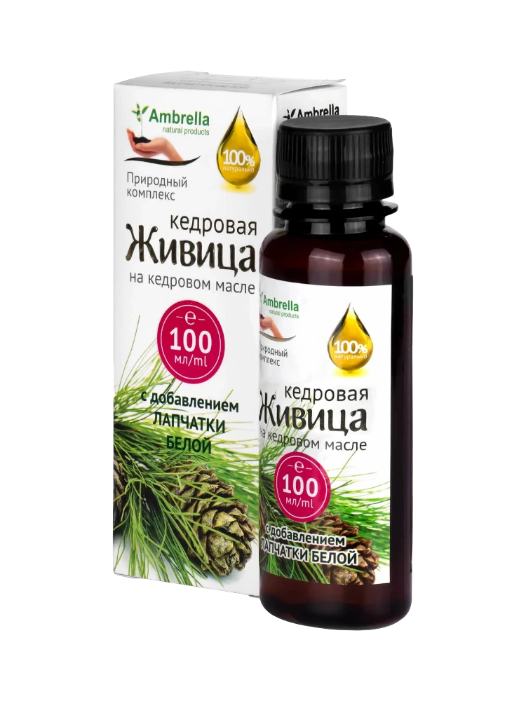 Живица кедровая (30%) на кедровом масле с лапчаткой белой 100мл.