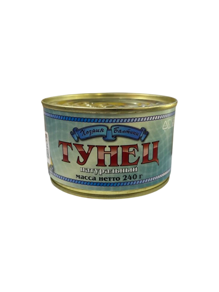 КОНСЕРВЫ ПИЩЕВИК 240Г ТУНЕЦ НАТ ГОСТ Ж/Б