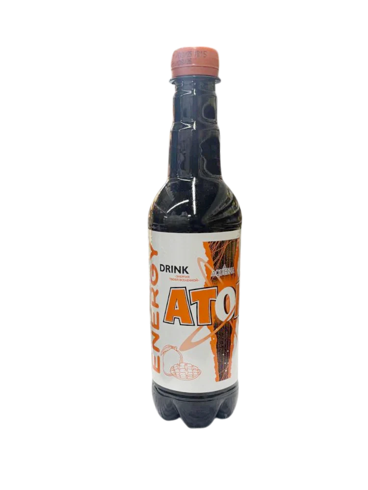 НАПИТОК ЭНЕРГЕТ AQUEENA АТОМ 0.5Л MANGO ПЛ/Б - фото 2