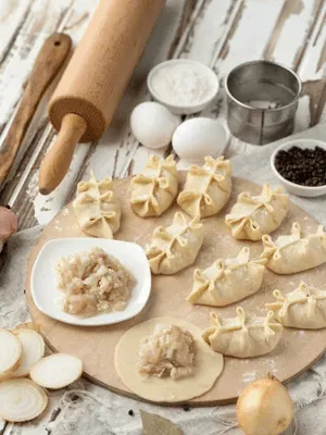 Манты с Рубленной Куриной грудкой 0,9 кг. - фото 2