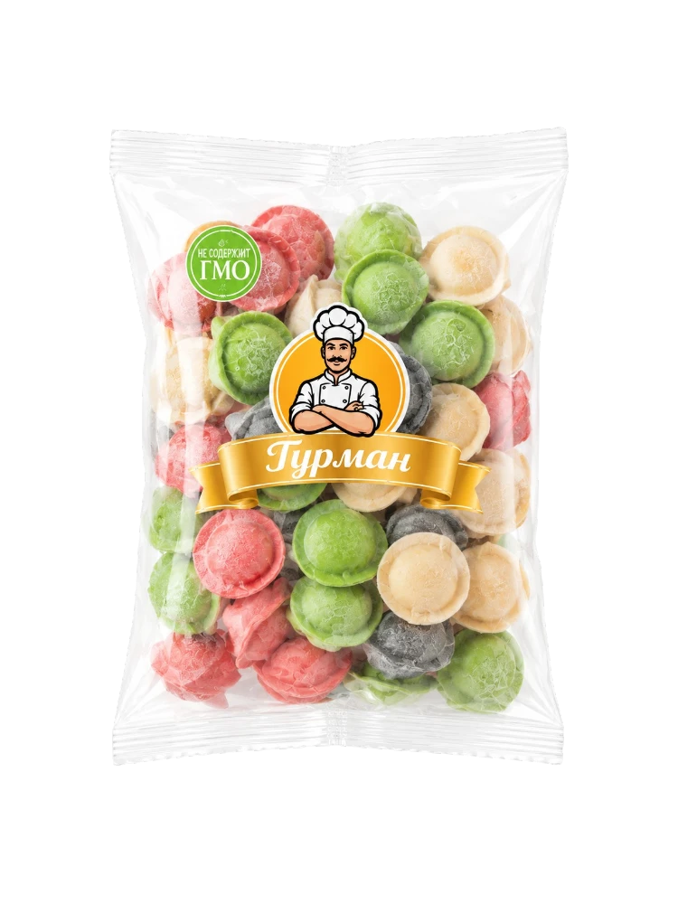 Пельмени куриные цветные