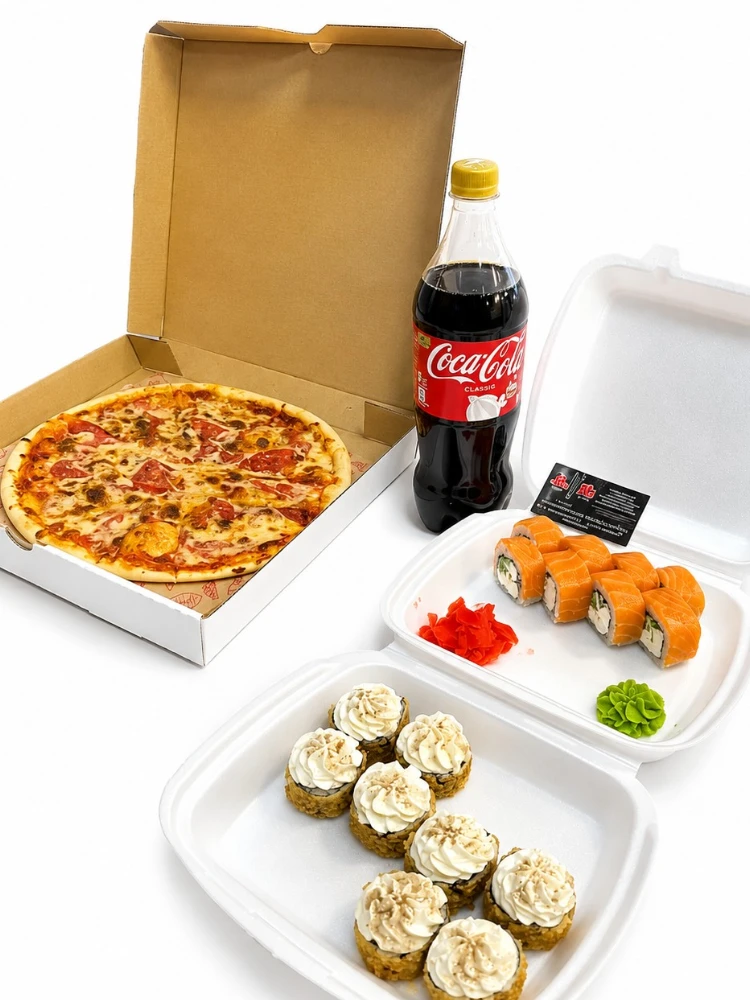 Комбо №7 (16шт)+Cola1L+Pizza-Margarita от JaDi - фото 1