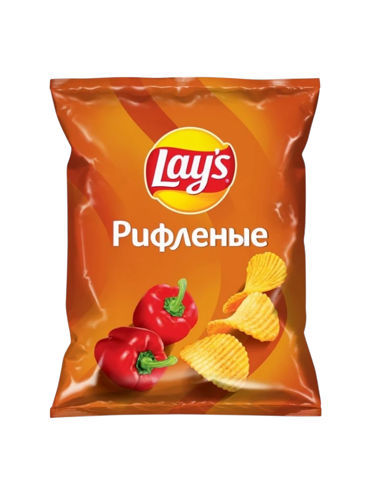 ЧИПСЫ LAYS РИФЛЕНЫЕ ПАПРИКА 225Г 