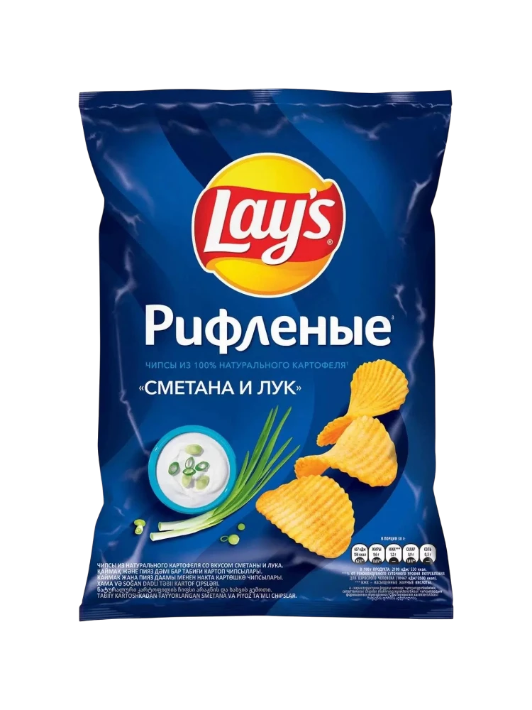 ЧИПСЫ LAYS СМЕТАНА ЛУК 140Г 