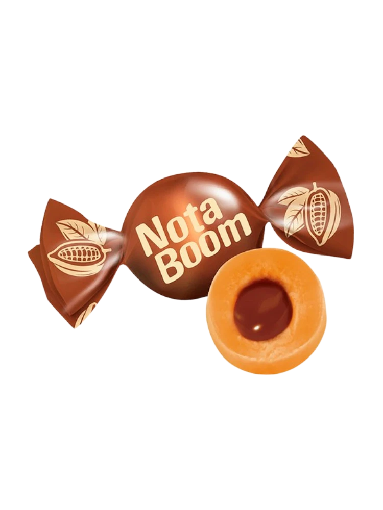 КОНФЕТЫ 250Г ЯШКИНО ИРИС НОТАБУМ/NOTABOOM С ШОКОЛАДНЫМ КРЕМОМ