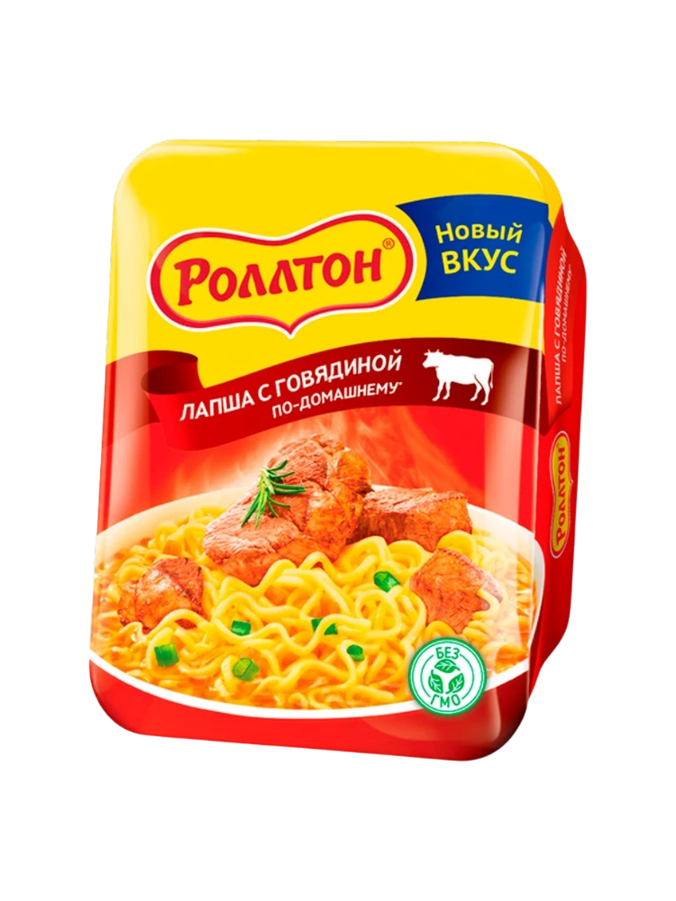 ЛАПША РОЛЛТОН 90Г ПО ДОМАШНЕМУ ГОВЯДИНА