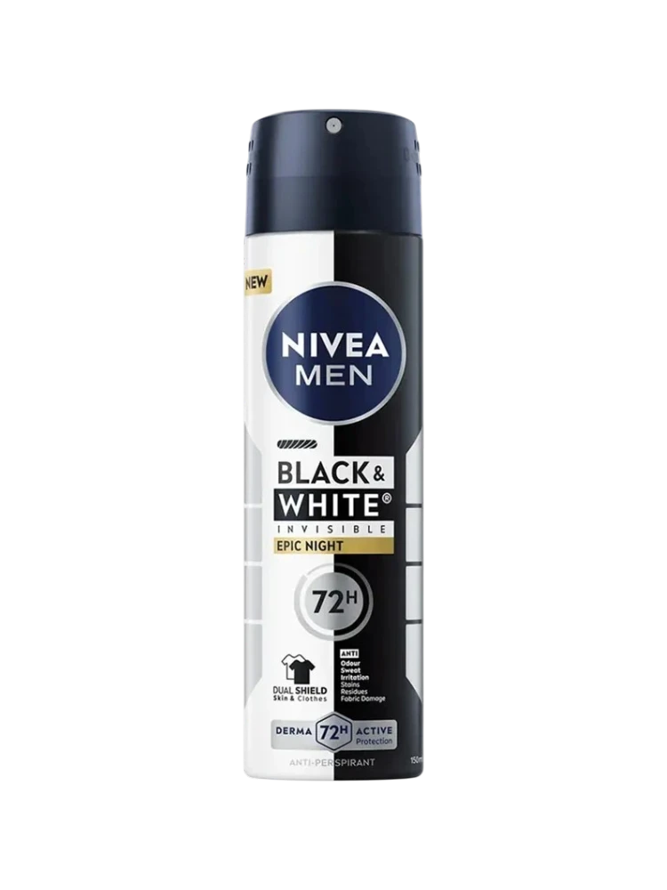 АНТИПЕРСПИРАНT NIVEA MEN BLACK&WHITE INVISIBLE EPIC NIGHT СПРЕЙ 150МЛ