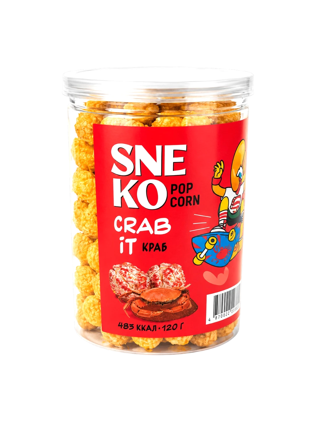 ПОПКОРН SNEKO КРАБ 120ГР