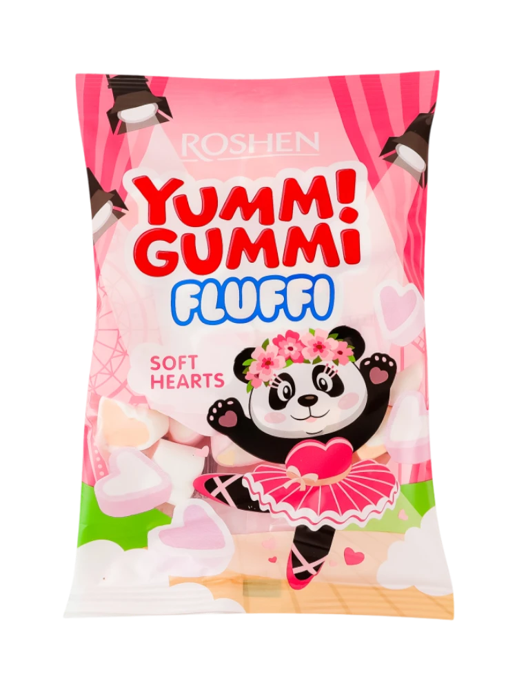 Маршмеллоу Yummi Gummi Fluffi Soft Hearts 65г /11шт