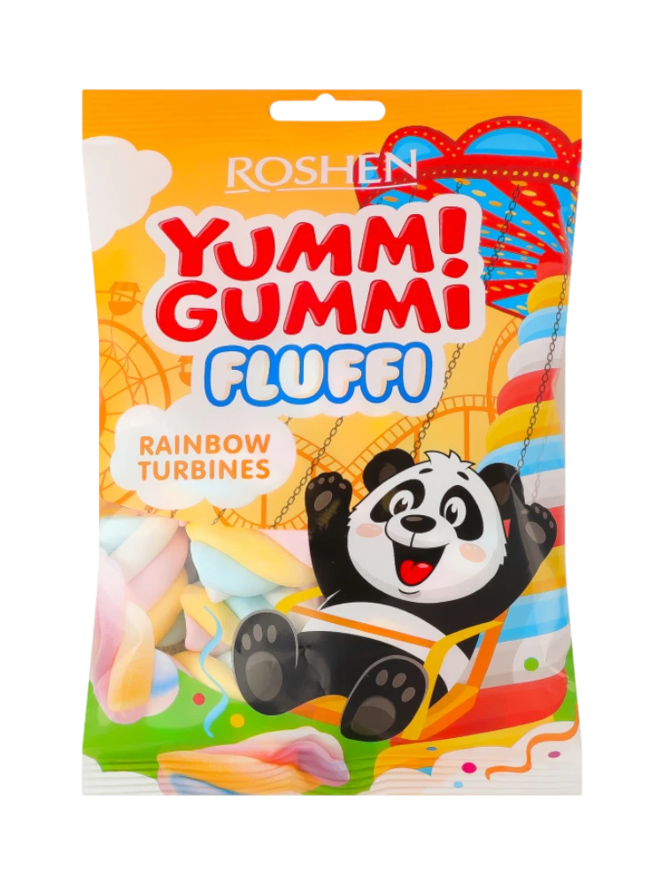 Маршмеллоу Yummi Gummi Fluffi Rainbow Turbines  65г /11шт