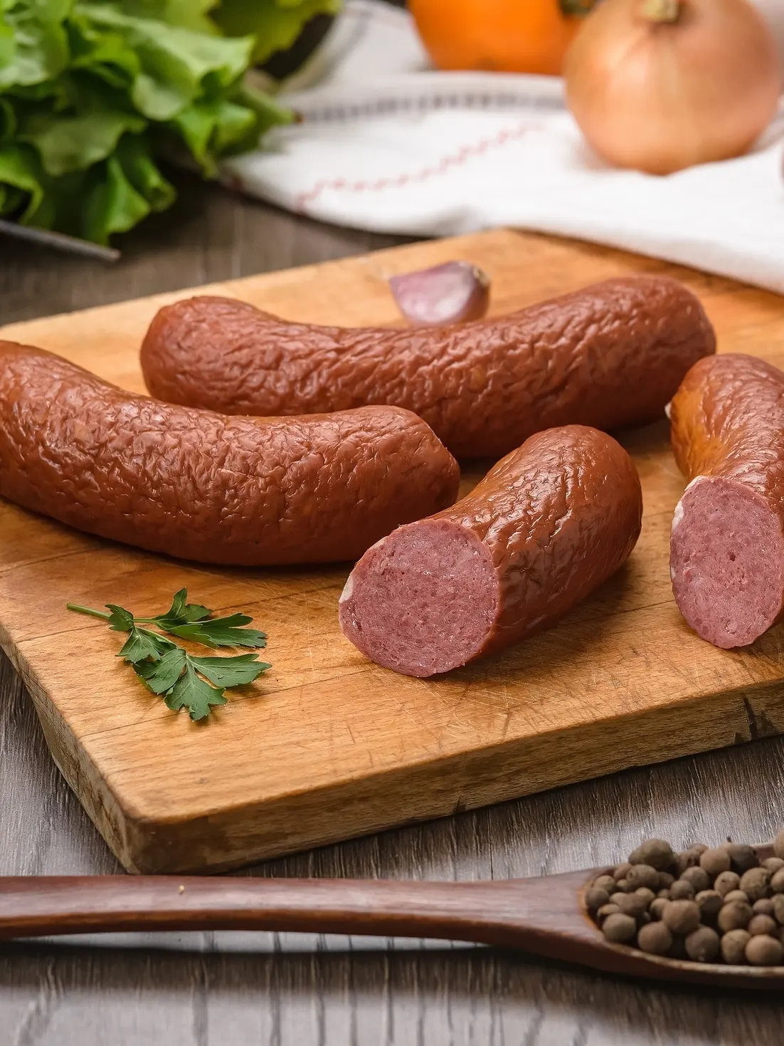 Конская копчёно-варёная колбаска