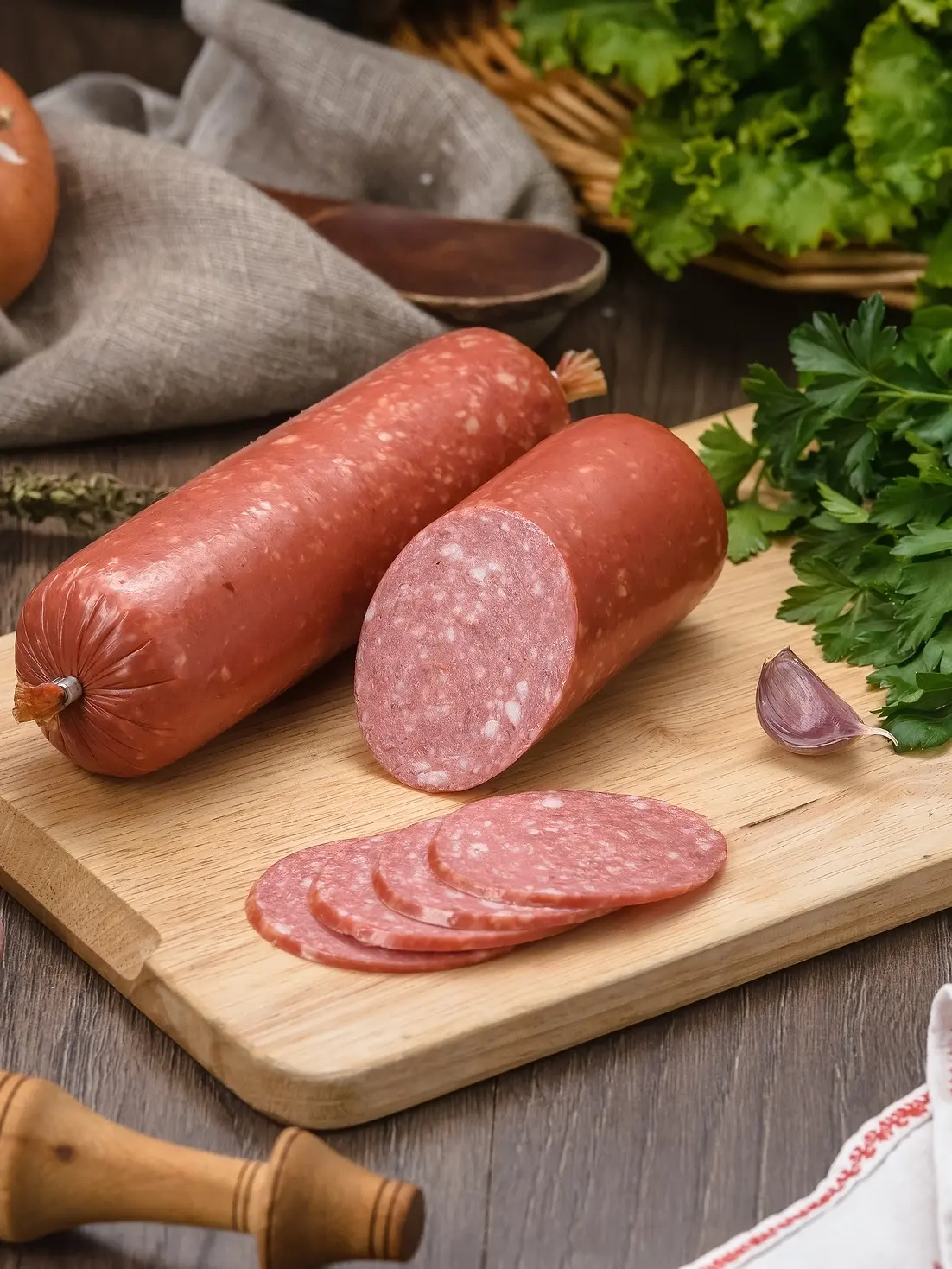Сервелат «Коньячный» копчёно-варёный