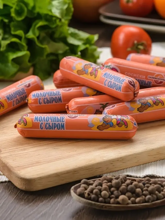 Сосиски "Молочные с сыром"