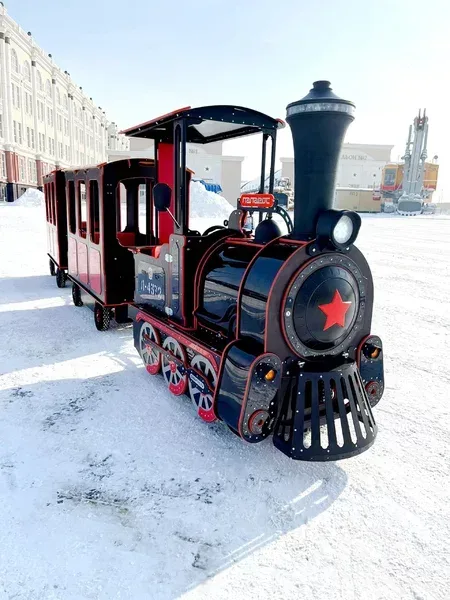 Новогодний безрельсовый паровозик