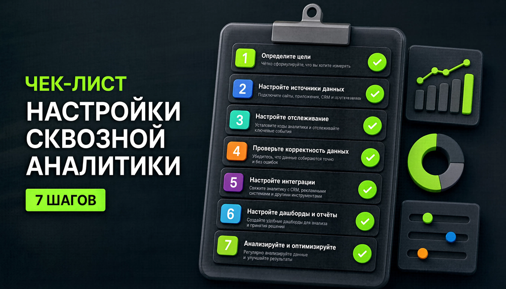 Чек-лист настройки сквозной аналитики — 7 шагов