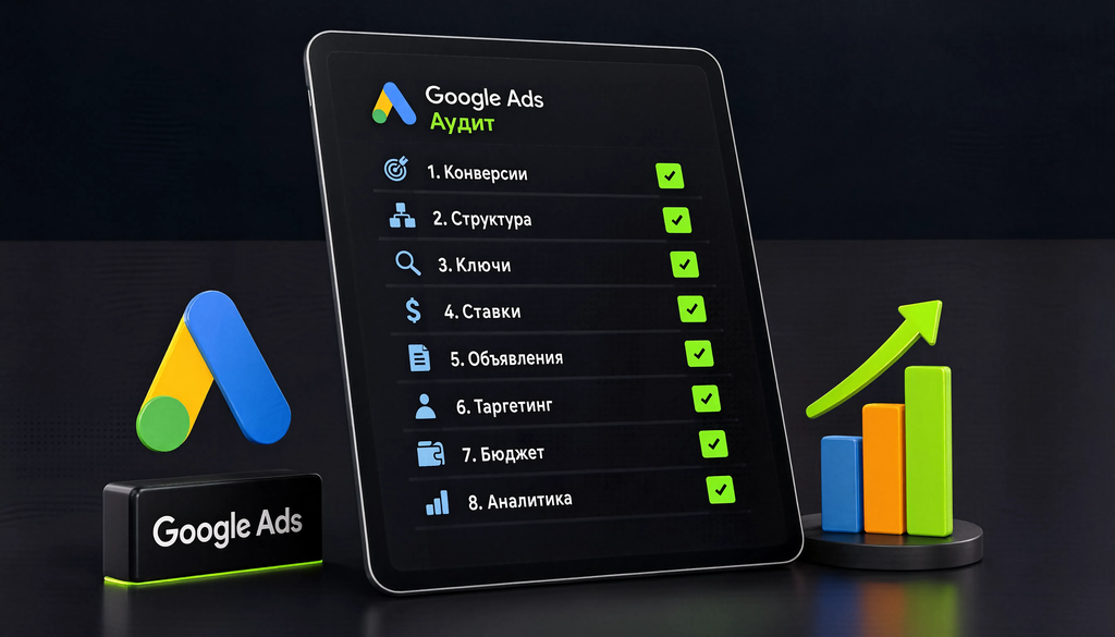 Чек-лист аудита Google Ads — 8 пунктов для системной проверки аккаунта