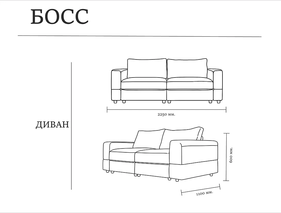 Размеры модели Лоусон – Оkki мебель